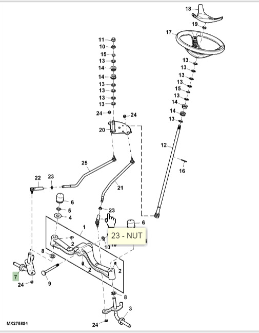 John Deere SPINDLE AM143345 Farol Shop