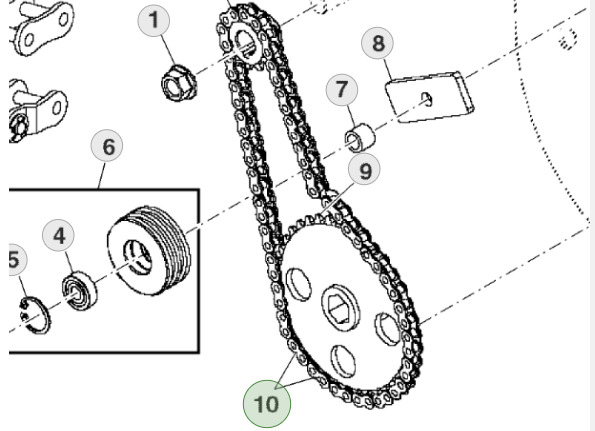 John Deere Original Rollenkette #AM121965 – Antriebskette Für Schneefräsen & Traktoren