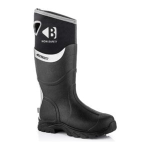 Buckbootz BBZ WALKERZ Non Safety Lightweight Neoprene Wellington Boots Black Black