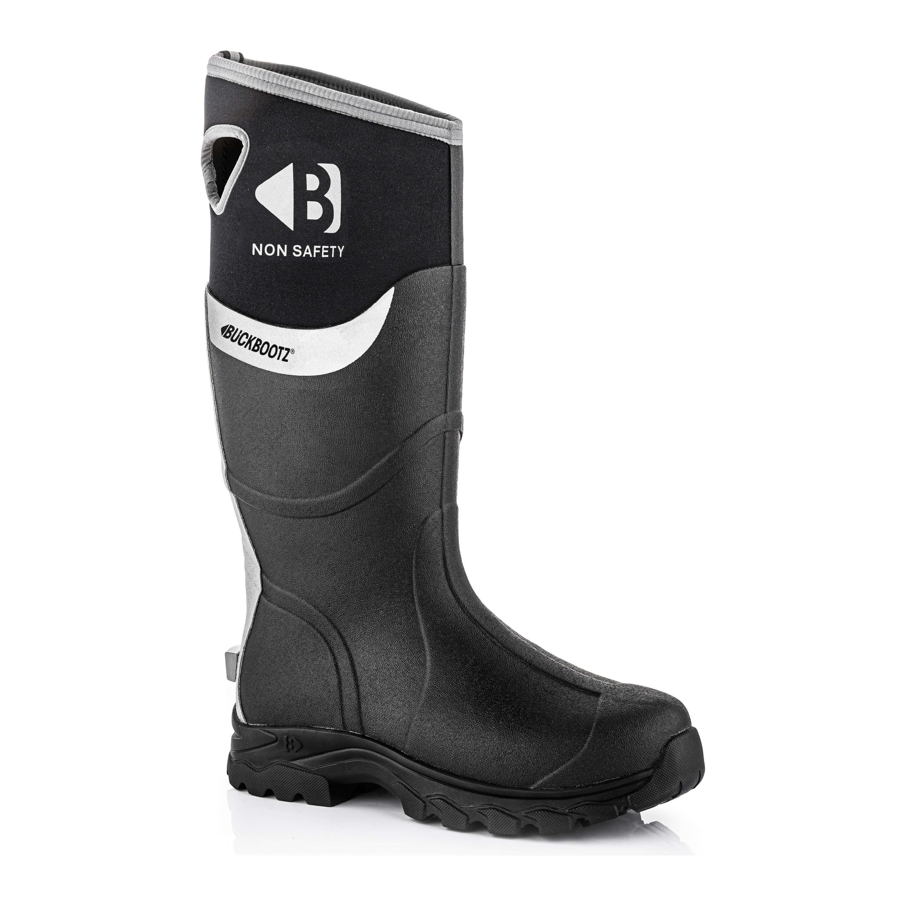 Buckbootz BBZ WALKERZ Non Safety Lightweight Neoprene Wellington Boots Black Black