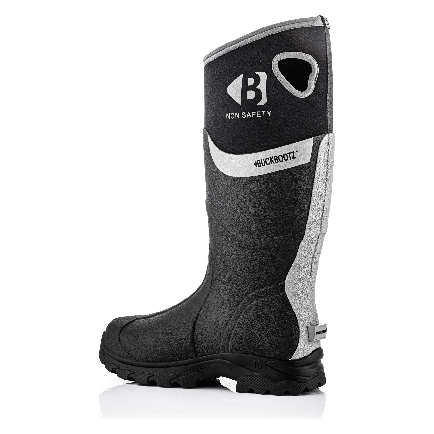 Buckbootz BBZ WALKERZ Non Safety Lightweight Neoprene Wellington Boots Black Black