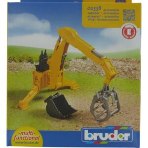 Bruder Rear Hydraulic Arm with Grab – 1:16 Tractor Backhoe Attachment