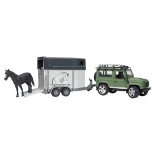Bruder Land Rover Defender with Horse Trailer – 1:16 Off‑Road Vehicle & Trailer Set