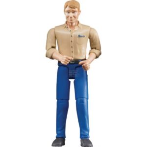 Bruder Man Figure – 1:16 Poseable Bworld Worker with Movable Limbs