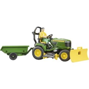 Bruder John Deere X949 Lawn Tractor with Trailer & Gardener – 1:16 Scale Set